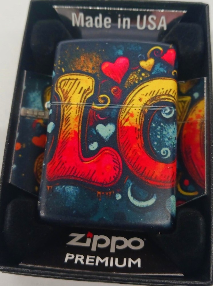Sharp Premium Multi Sided Love Zippo Lighter