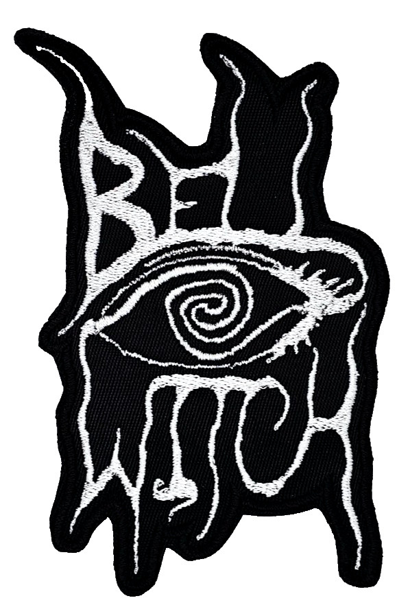 BELL WITCH WHITE LOGO (shaped  border) EMBROIDERED PATCH