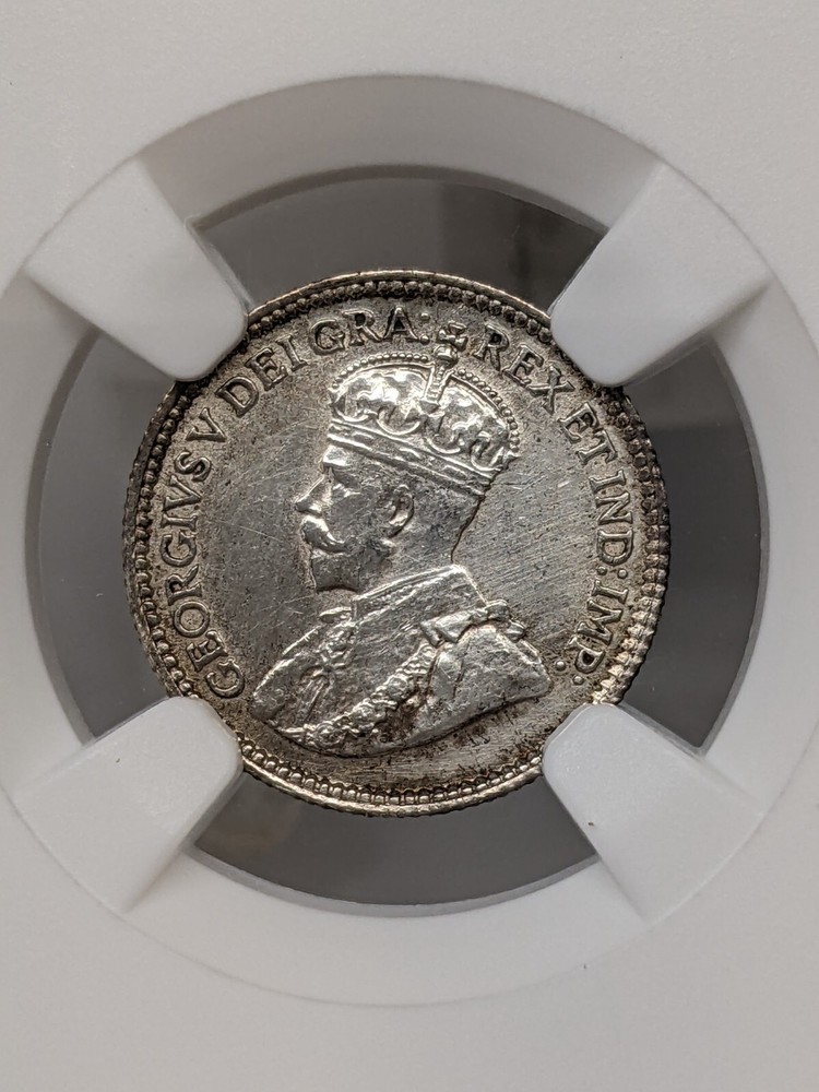 1913 Canada 5 Cent George V NGC Certified UNC Details
