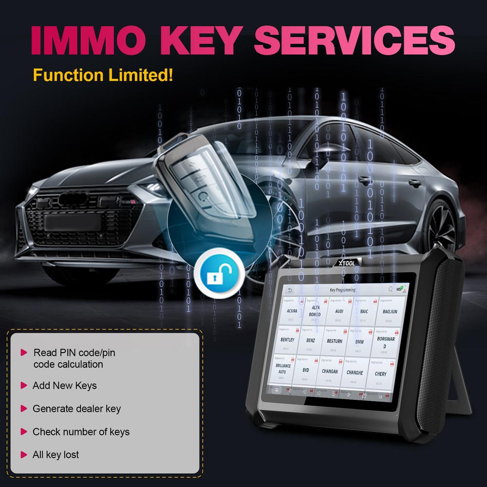 XTOOL D7W Auto Diagnostic Scan Tool 36+Resets E/CU Coding K`ey Programmer DOIP