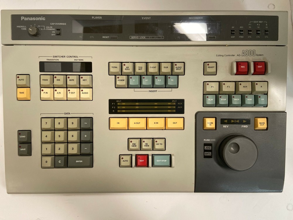 2PANASONIC AG-A800 EDITING CONTROLLER SYSTEM