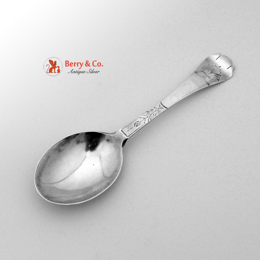 Swedish 830 Silver Serving Spoons Pair Hallberg 1897