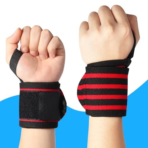 Wrist Support Straps & Lifting Straps, Ultra-Elastic Adjustable Design,