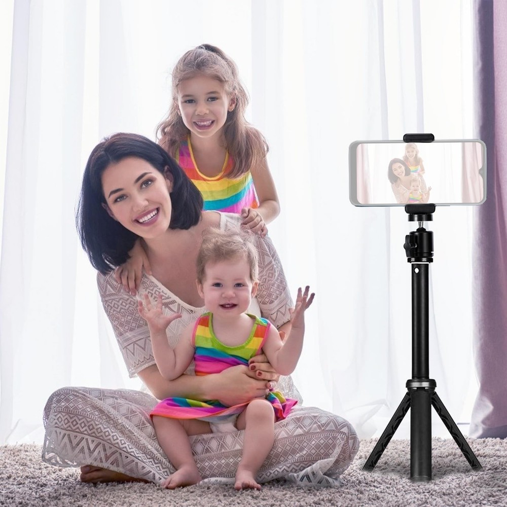 NexiGo Lightweight Mini Tripod for Camera/Phone/Webcam, Extendable Black