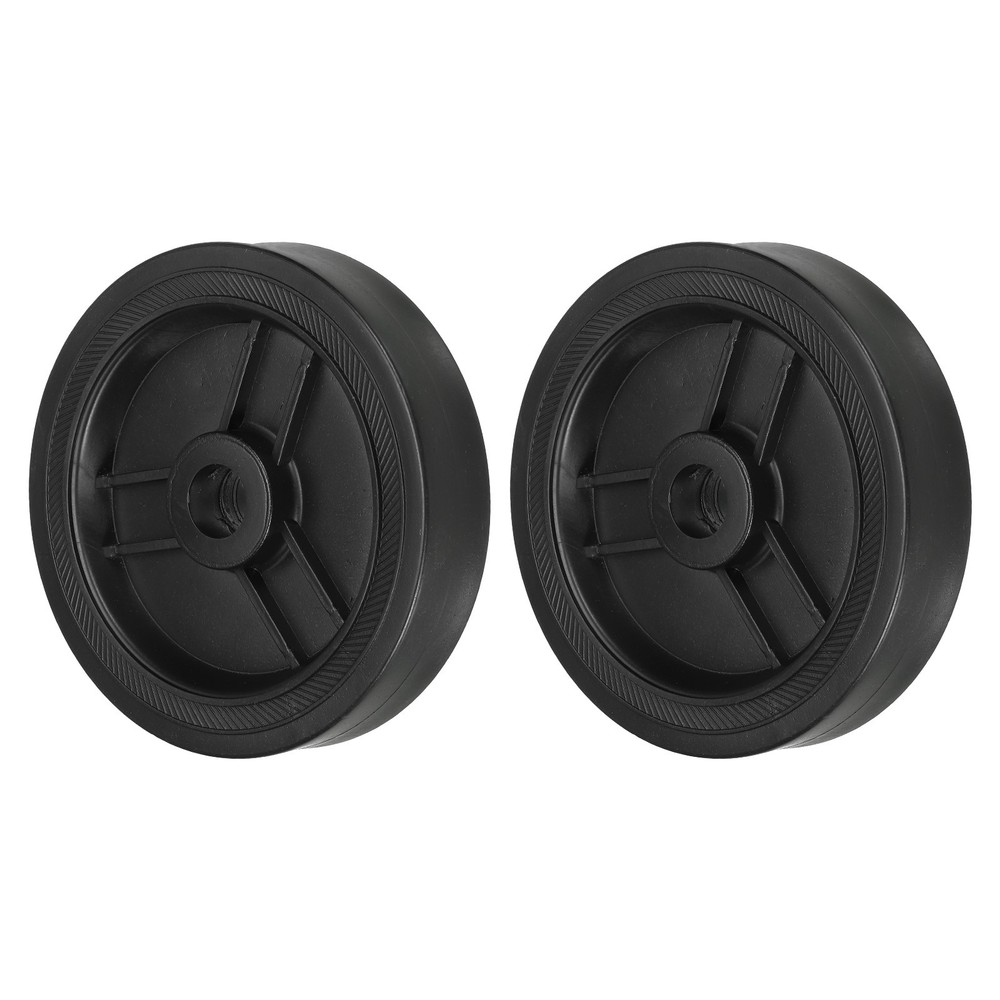 4.76" 2 Pcs Universal Air Compressor Wheel with 0.65" Hole, Black