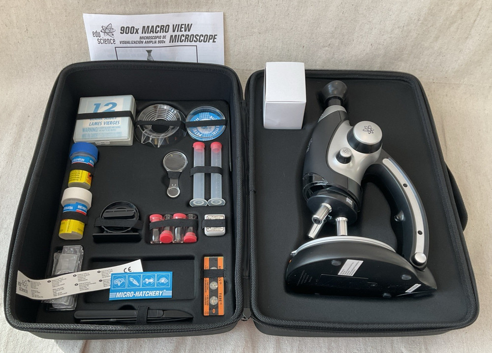Edu Science 900x Macro View Microscope With Case Edu Science Microscope complete