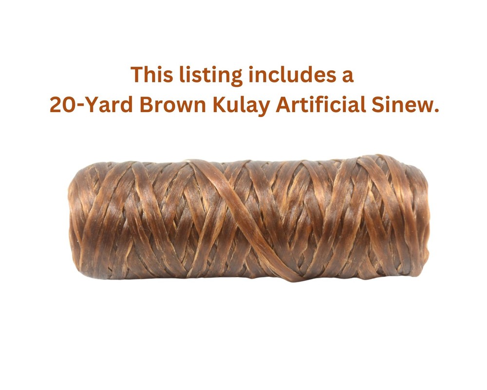 Kulay Brown Bobbin Artificial Deer Sinew Waxed Flat Poly Thread, 20