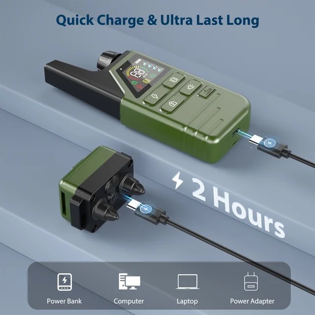Dog Training Collar 4500FT Remote Rechargeable Waterproof Shock E-Collar PET