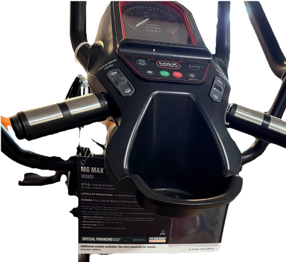 Bowflex Max Trainer M6 Elliptical, LCD Display, MAX 14 Min, Black/Gray