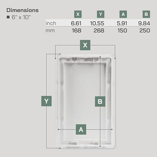 6x10 Access Panel - ABS Plastic - for Drywall Wall and Ceiling Electrical and...