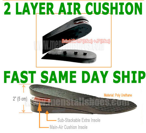 Black Height Increasing lifts, Height Insoles with PU, Look Taller Items,IN2F