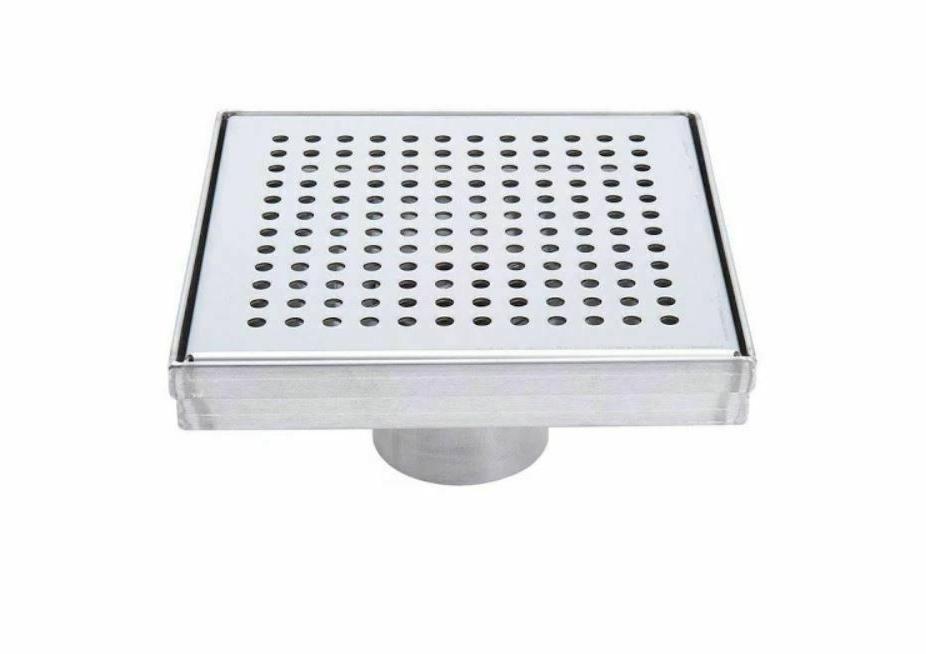 B&K 6” Zero Pattern Grating Square Channel Linear Shower Drain, Brushed Nickel