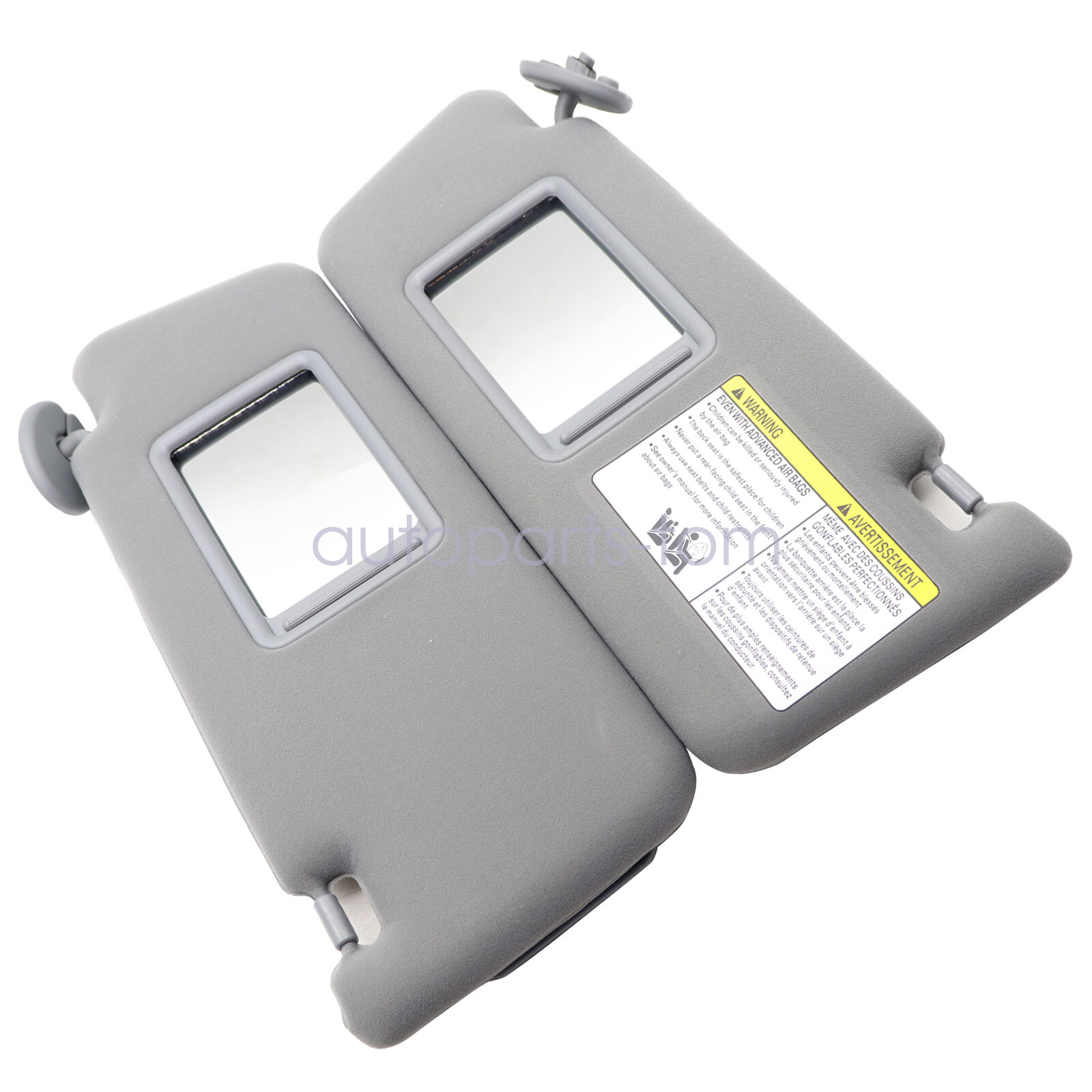 2005-2015 For Toyota Tacoma Sun Visor LH Driver & RH Passenger Side Gray 1 Pair