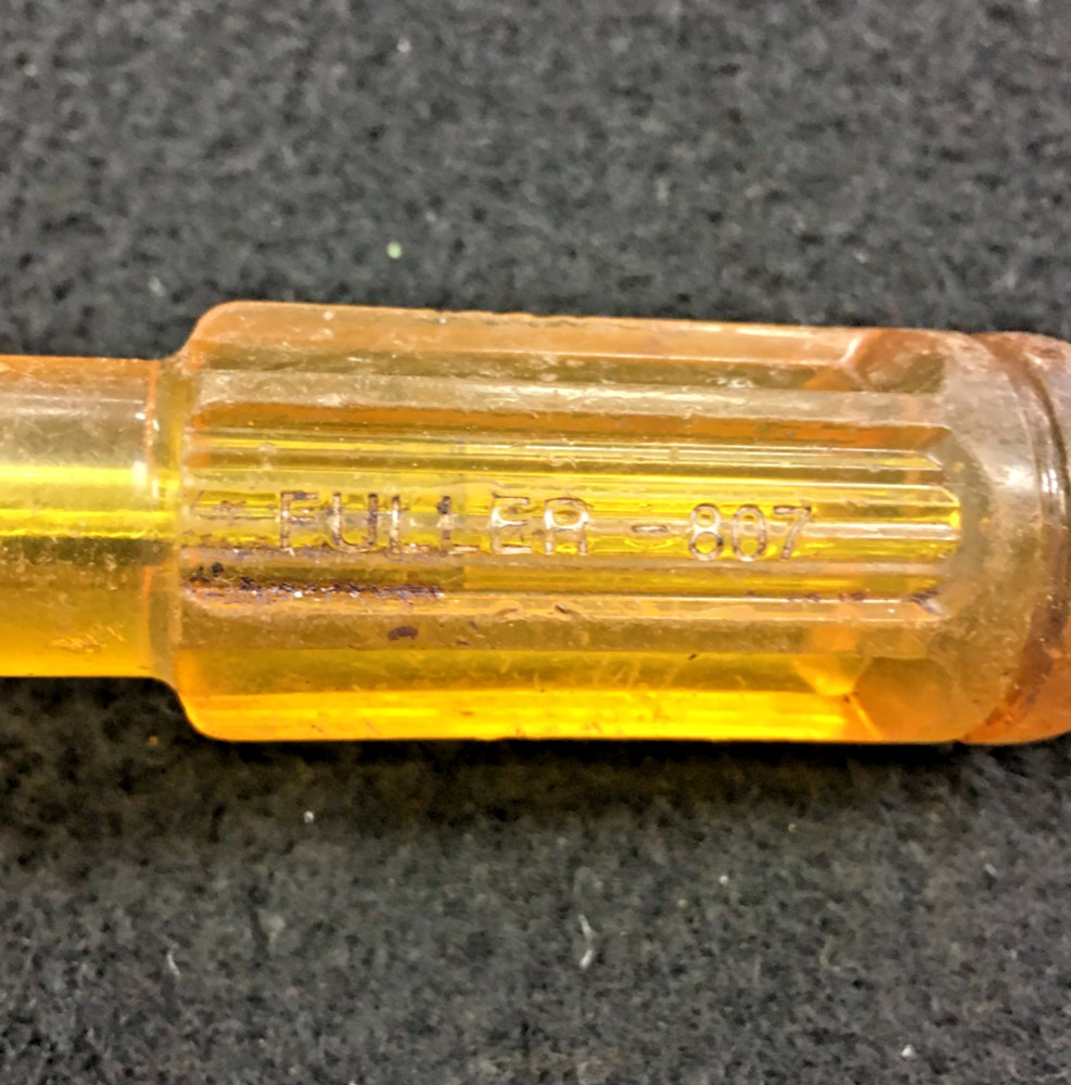 Fuller 807 Phillips Screwdriver #1 Tip Yellow Handle