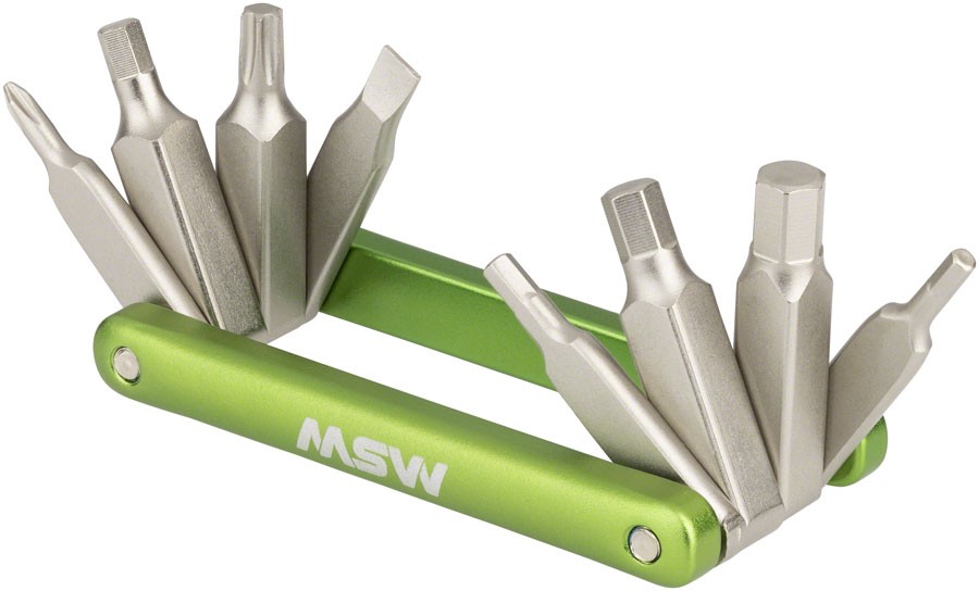 MSW MT-208 Flat-Pack Multi-Tool with 8 Bits, Nickel-Plated CroMoly, Compact
