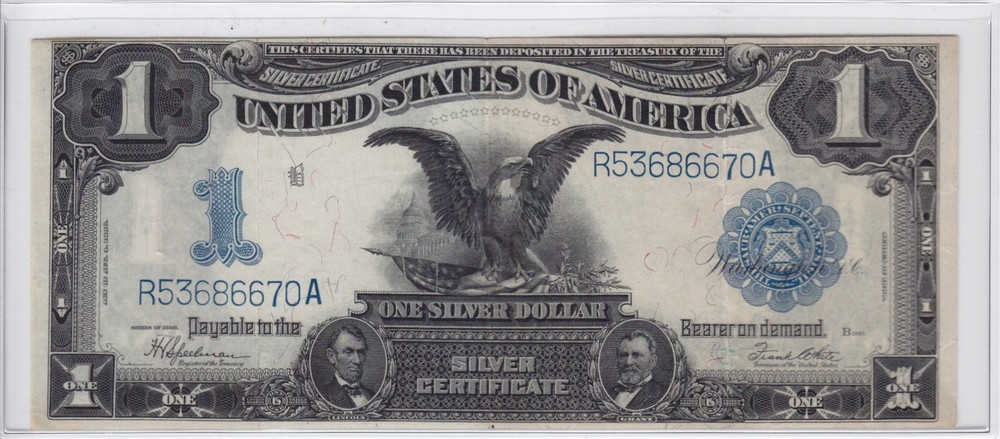 1899 $1 Silver Certificate Note Black Eagle FR#236 R53686670A