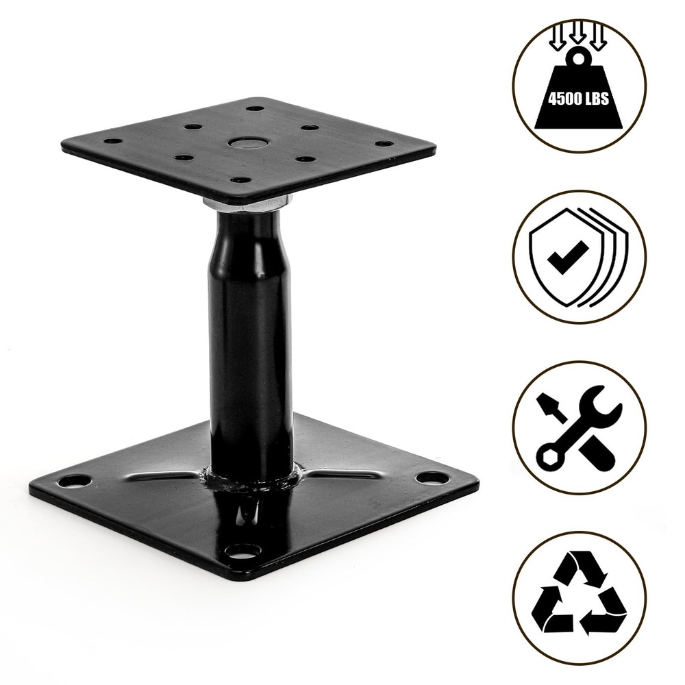 4 Pack Adjustable Support Jacks for Floor, Heavy Duty Screw Jacks House Jack ...
