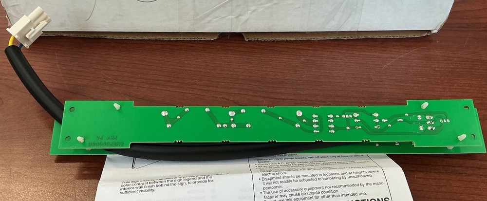 NEW Lithonia Lighting Model ELP L007 Exit Lamp Board B236