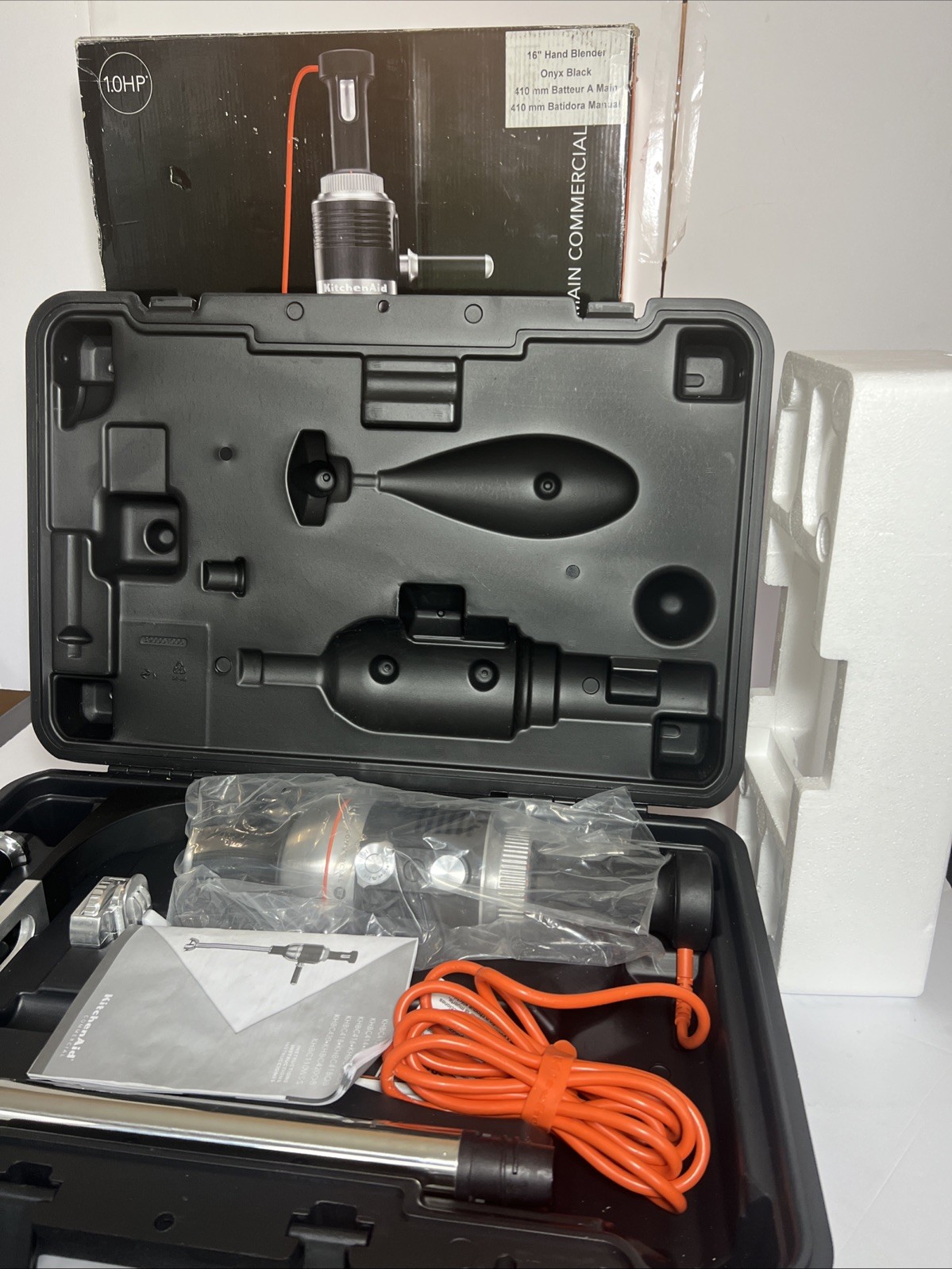 KitchenAid 1HP Commercial Immersion Blender KHBC416OB 16” Heavy Duty NSF