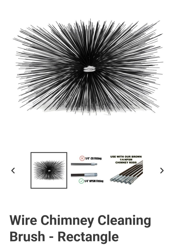 Midwest Hearth Rectangle Wire Chimney Cleaning Brush (6" x 10" Rectangle) Mad...