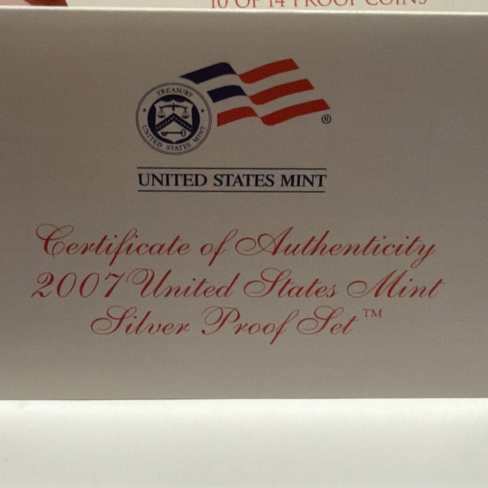 2007 U.S. Mint Silver Proof Set 14 Coins w/ Box & COA ~ Nice Set ~