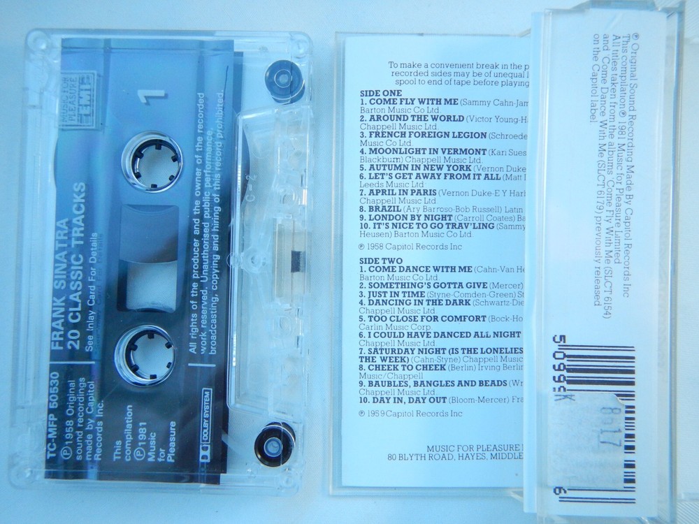 FRANK SINATRA - 20 CLASSIC TRACKS - CASSETTE
