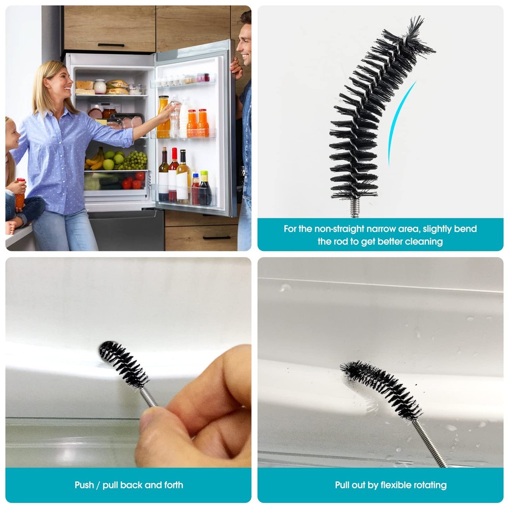 RayTour Extra-Thick Drain Brush with Stronger Spring - 67-Inch Silver