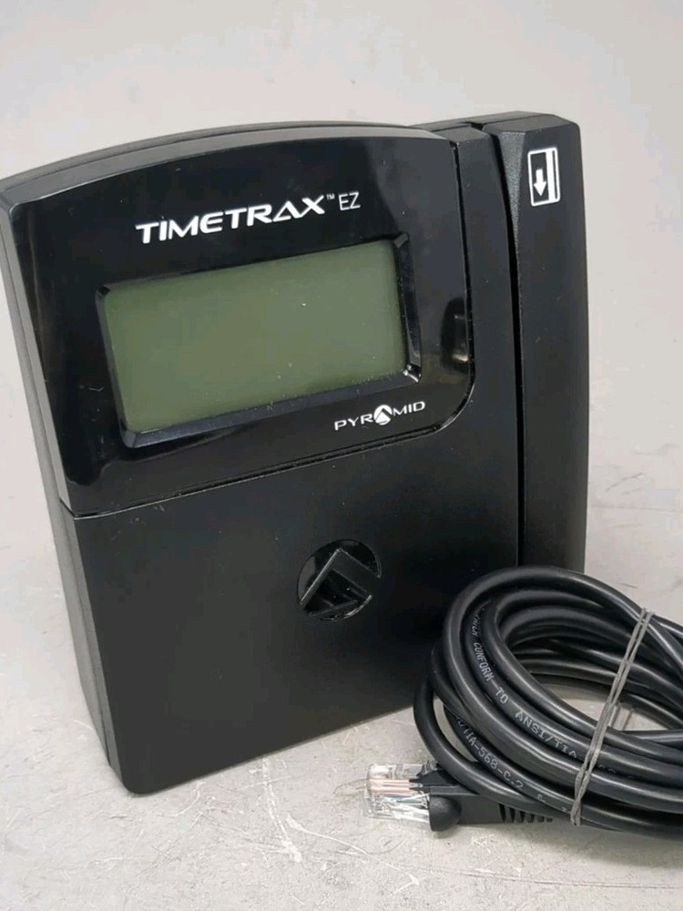 Pyramid TimeTrax EZ Time Clock Terminal Ethernet No Power Adapter Untested