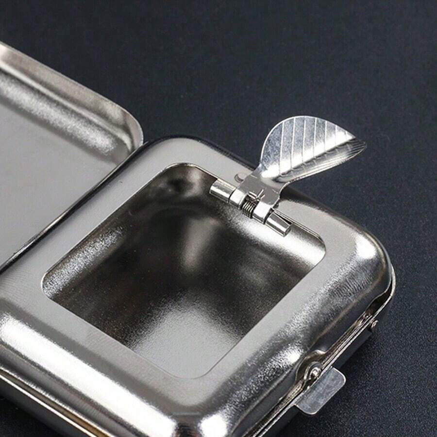 Mini Portable ASHTRAY Metal Car Pocket Ashtray Windproof Cigarette Ashtray W/Lid