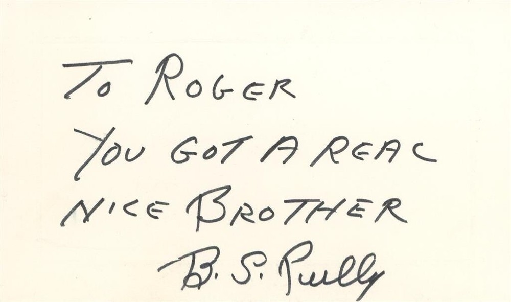 B.S. Pully- Signed Notecard (Comedian/Actor)