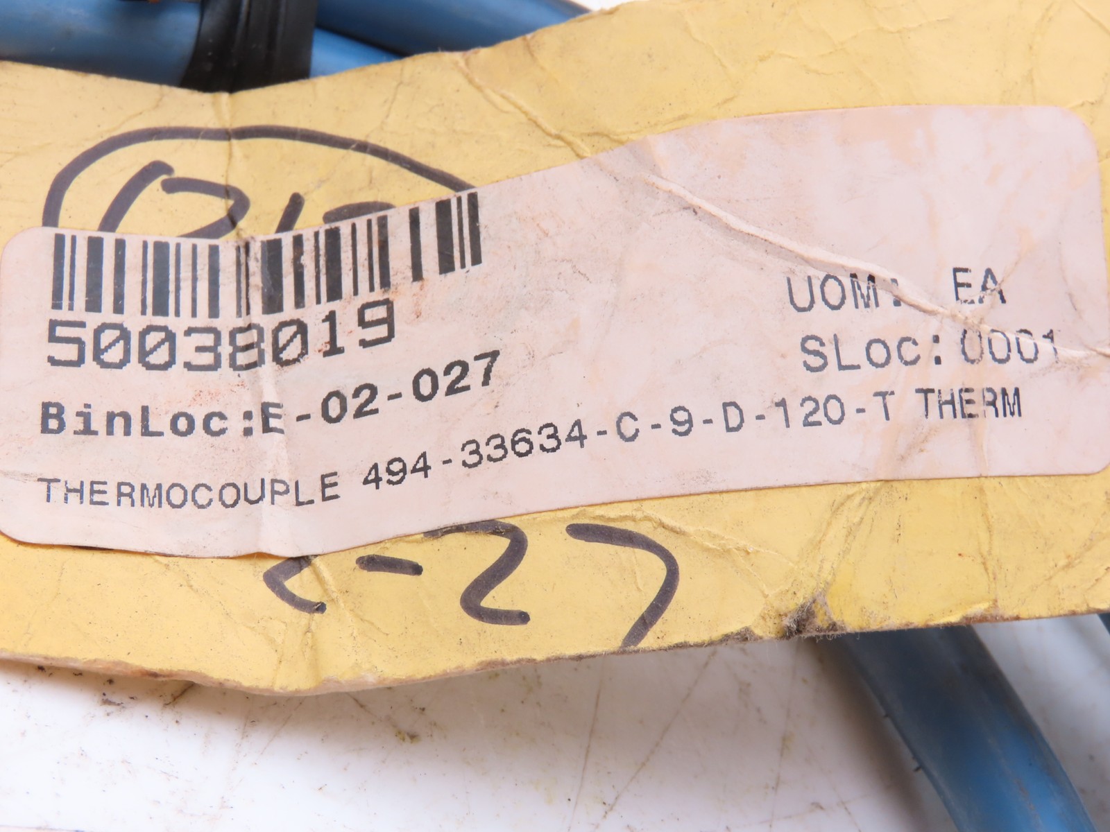 494-33634-C-9-D-120-T Thermocouple Temperature Sensor 15"Probe Stainless