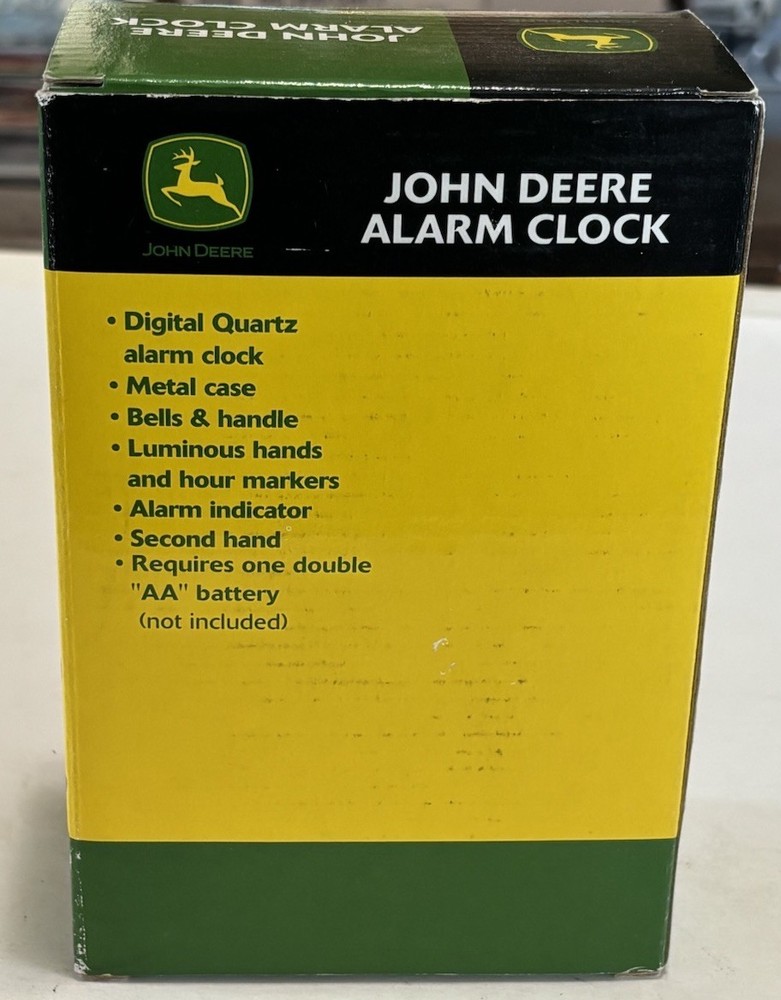 John Deere Alarm Clock Two Bell Original Box