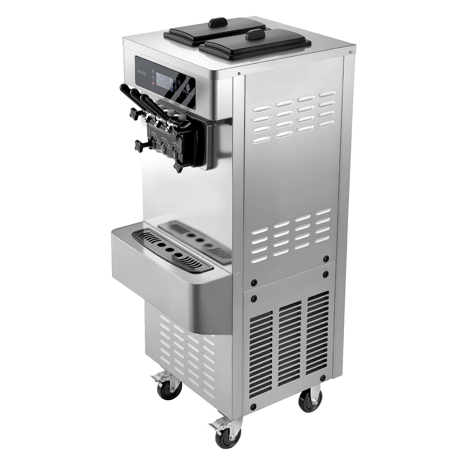 VEVOR Commercial Ice Cream Machine 2200W 3-Flavor Soft Serve Ice Cream Maker