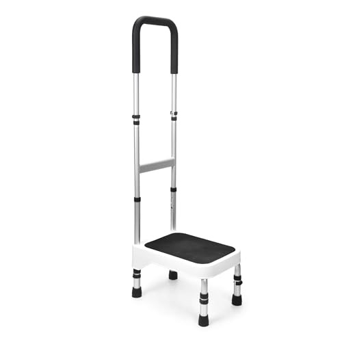 Step Stool with Handle for Elderly, Aluminum Step Stools for Adults, Step