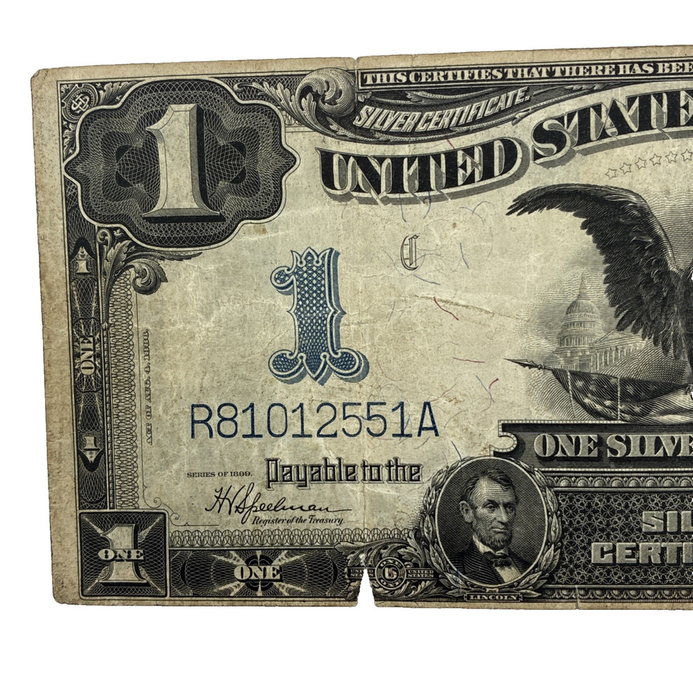 1899 $1 One Dollar Black Eagle Silver Certificate Note