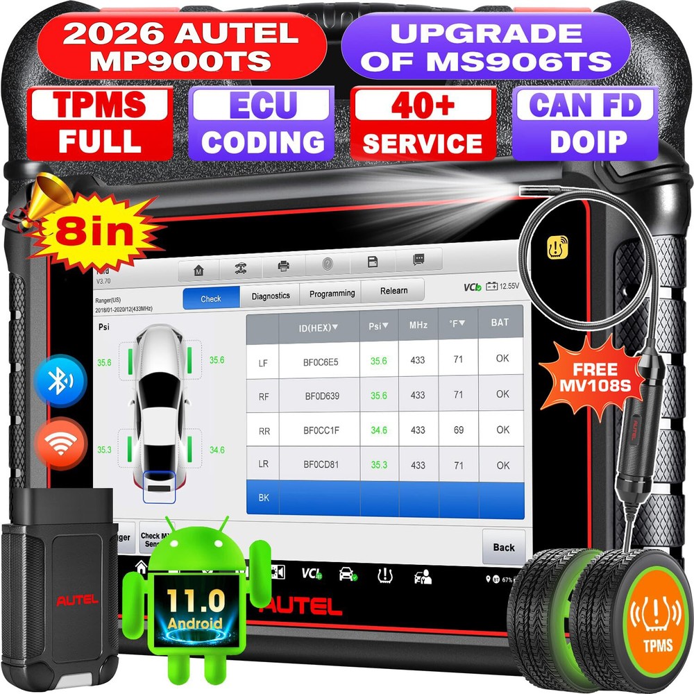 Autel MaxiPRO MP900TS MP900-TS TPMS Programming ECU Coding Bidirectional Scanner