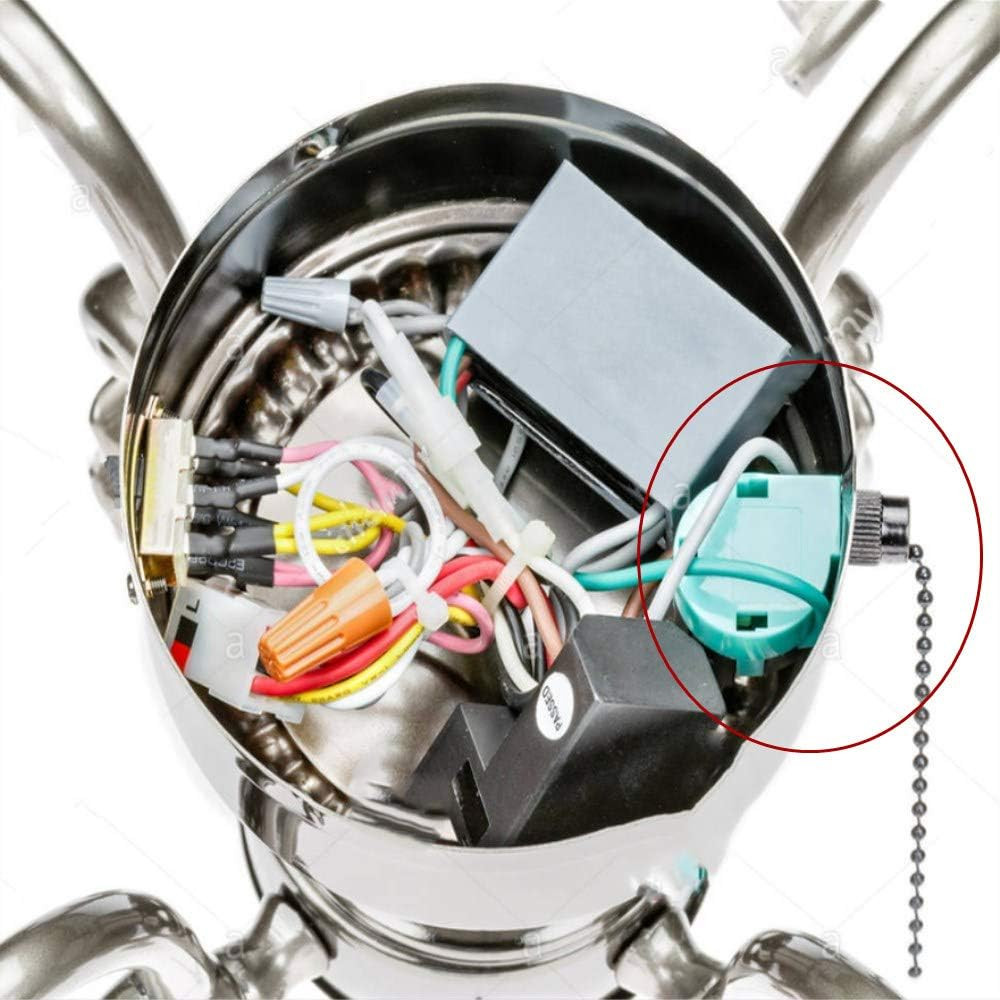 Ceiling Fan Switch 3 Speed 4 Wire Zing Ear ZE 268S6 Pull Chain Switch Control Re