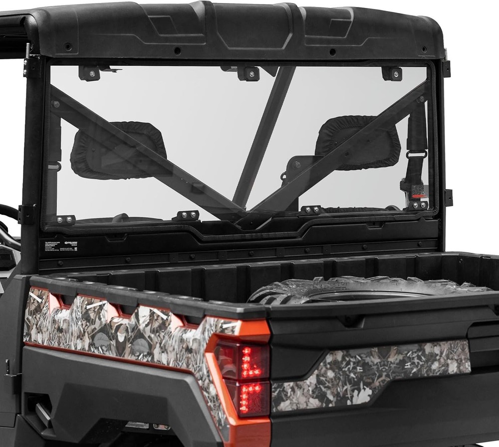 Hard Coated Rear Window, Pre-installed Back Windshield Compatible with Polari...