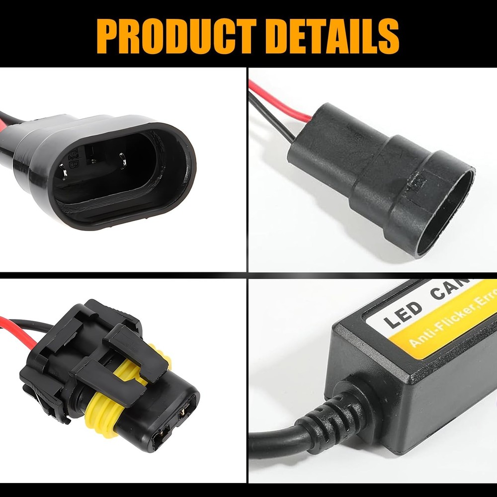 2 PCS Car 9006/HB4/9012 LED Decoder, Radio Audio Led Filter, Warning Error Fa...