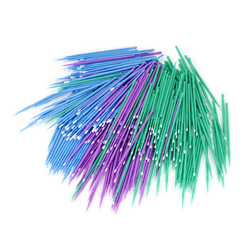 100×Dental Microbrush Disposable Bendable Applicators Tips Micro Brush Cleaning