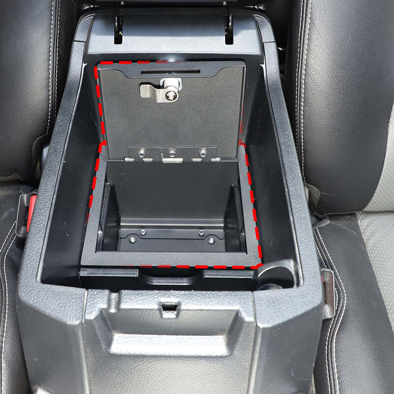 Metal Console Safe Box Key Lock Replace Armrest Storage Tray for 4Runner 2010-23