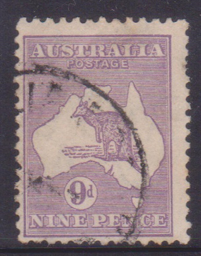 (K43-48) 1932 Australia 9d violet Kangaroo (AW)