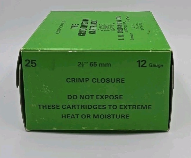 Vintage Crudgington (Empty) Cartridge Shell Box 12 Ga