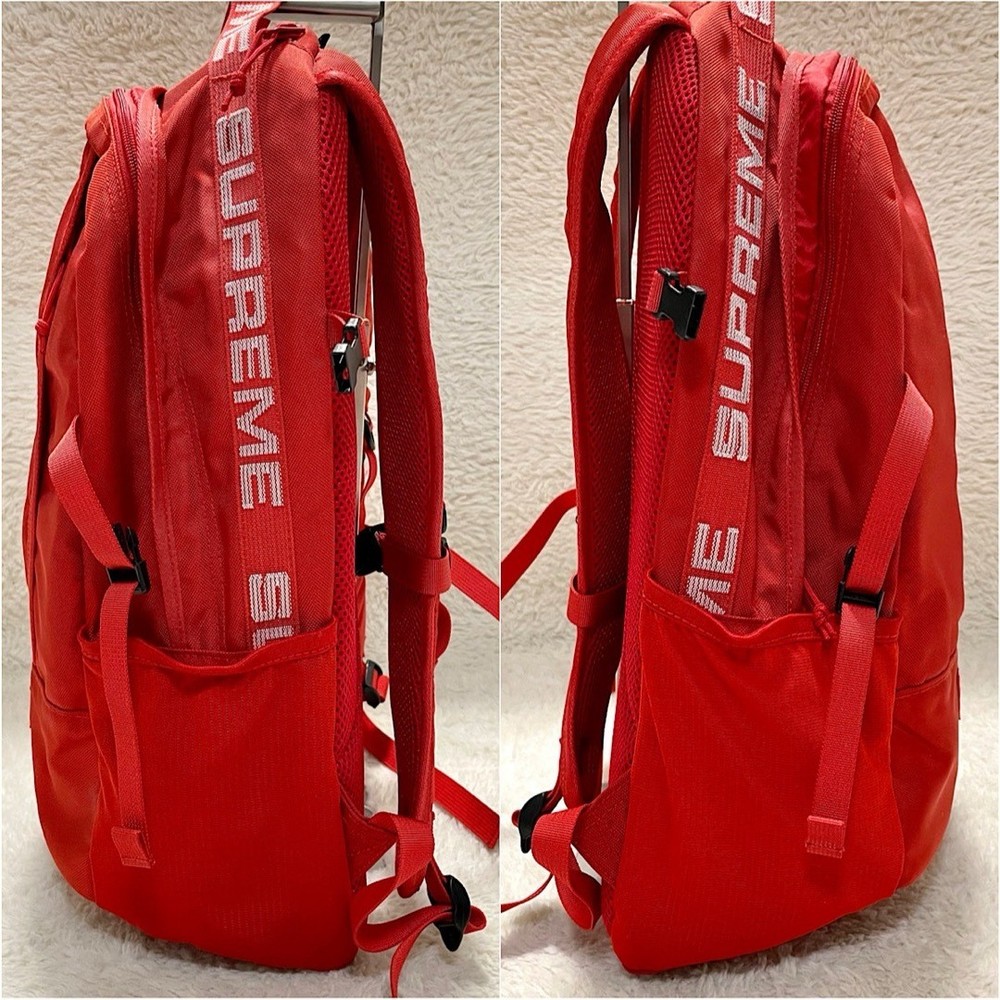 Supreme Box Logo Backpack Rucksack Red Used From Japan