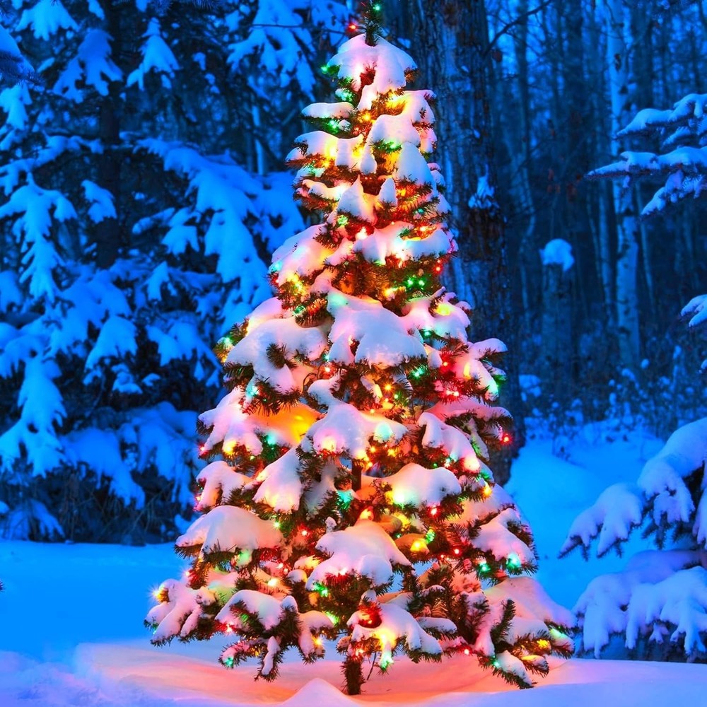 328FT 1000LED String Lights Outdoor Waterproof 8 Modes Timer Multicolor