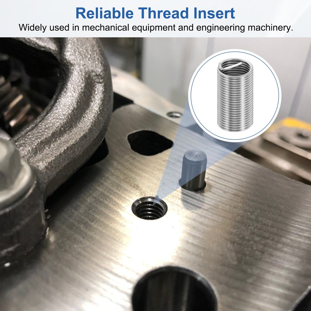 10pcs Wire Thread Inserts 3/8-24 UNF 3D 28.5mm Helical Threaded Sleeve