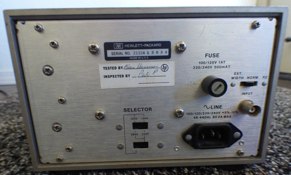 Hewlett Packard HP 8013B Pulse Generator. Used, untested except for plug in.