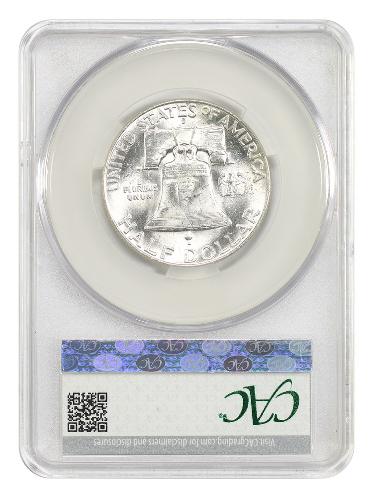 1951-D 50C CACG MS62FBL - Franklin Half Dollar