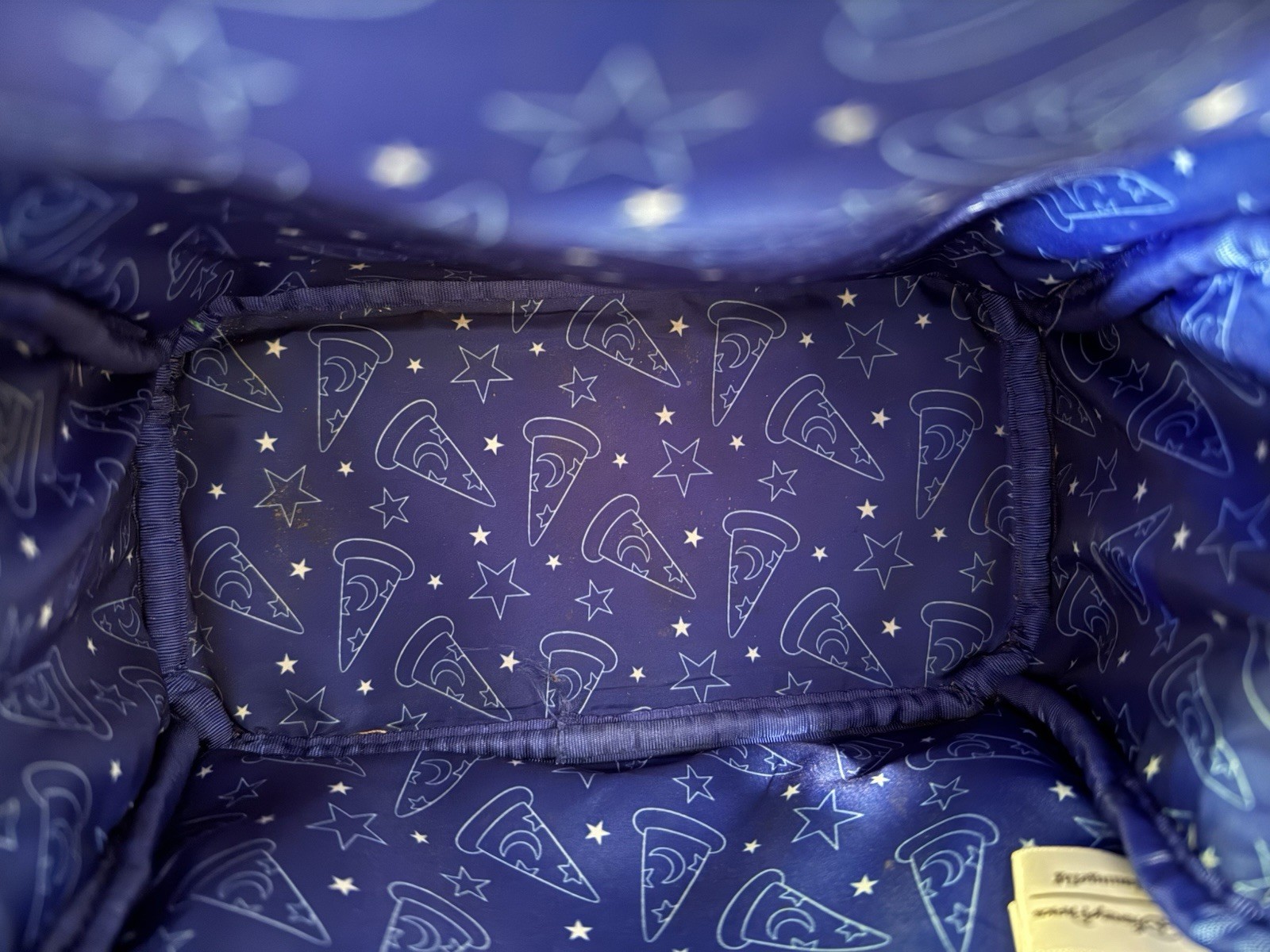 Disney Parks Loungefly Mini Blue Sequin Make A Wish Silver Stars ✨ Read✨