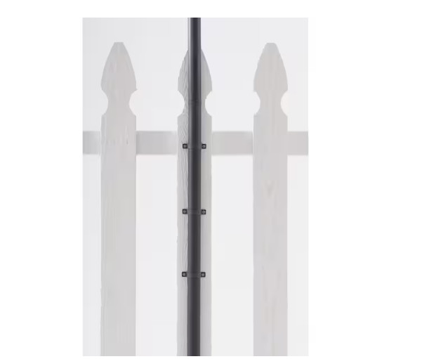 Hampton Bay 9.8 ft. String Light Pole in Black (1-Pack)